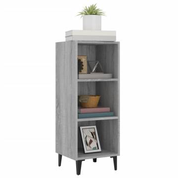 Stylish Grey Sonoma Sideboard - 34.5x32.5x90 cm | HiPo Market