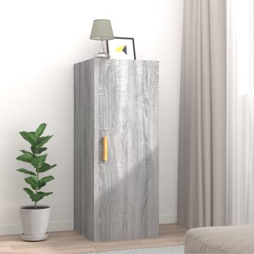 Grey Sonoma Wall Cabinet 34.5x34x90 cm - Stylish Storage Solution