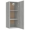 Grey Sonoma Wall Cabinet 34.5x34x90 cm - Stylish Storage Solution