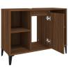 Brown Oak Sink Cabinet - 80x33x60 cm - Engineered Wood