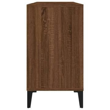 Brown Oak Sink Cabinet - 80x33x60 cm - Engineered Wood