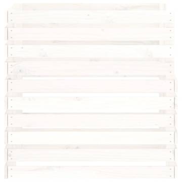 Composter White 80x80x78 cm - Solid Wood Pine | HipoMarket