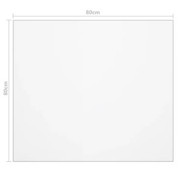 Table Protector Transparent 80x80 cm - Durable PVC Cover