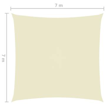 Sunshade Sail Oxford Fabric Square 7x7m Cream | HipoMarket