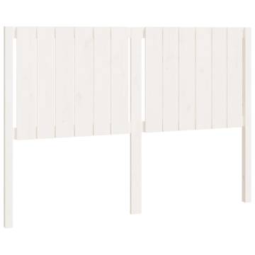 Stylish White Bed Headboard - Solid Pine 145.5x4x100cm