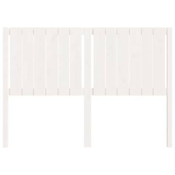 Stylish White Bed Headboard - Solid Pine 145.5x4x100cm