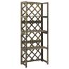 Trellis with Shelves Grey 55x30x140 cm Solid Fir Wood Colour grey Quantity in Package 1 