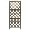 Stylish Grey Trellis with Shelves - Solid Fir Wood Garden Decor