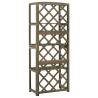 Stylish Grey Trellis with Shelves - Solid Fir Wood Garden Decor