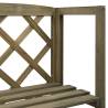 Stylish Grey Trellis with Shelves - Solid Fir Wood Garden Decor