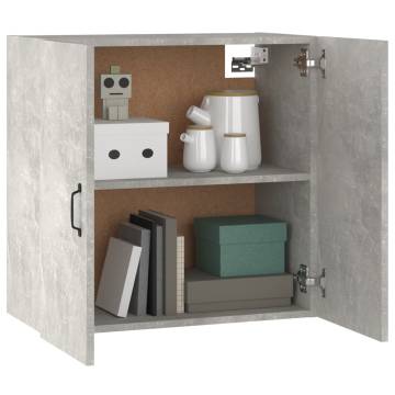 Concrete Grey Wall Cabinet 60x31x60 cm - Stylish Storage Solution