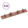 Decking End Caps 10 pcs Brown Plastic | Hipo Market