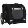 Pet Bike Trailer - Black Oxford Fabric & Iron for Comfortable Rides