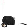 Pet Bike Trailer - Black Oxford Fabric & Iron for Comfortable Rides