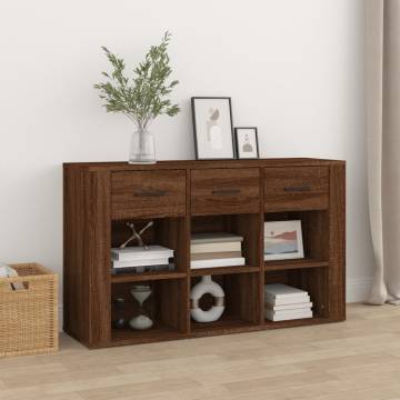 Brown Oak Sideboard 100x30x59.5 cm | Quality Engineered Wood