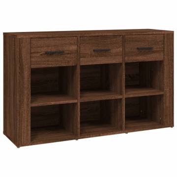 Brown Oak Sideboard 100x30x59.5 cm | Quality Engineered Wood