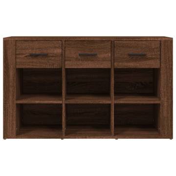 Brown Oak Sideboard 100x30x59.5 cm | Quality Engineered Wood