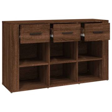 Brown Oak Sideboard 100x30x59.5 cm | Quality Engineered Wood