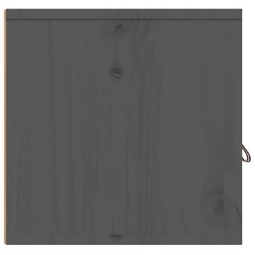 Wall Cabinet Grey 60x30x30 cm - Solid Pine Wood