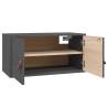 Wall Cabinet Grey 60x30x30 cm - Solid Pine Wood