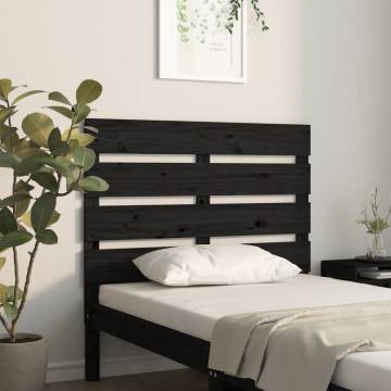 Stylish Black Pine Wood Headboard - 100x3x80 cm | HipoMarket