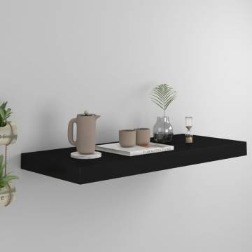 Stylish Floating Wall Shelf Black 60x23.5 cm | Hipo Market