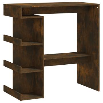 Bar Table with Storage Rack Smoked Oak - Chic & Space-Saving