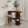 Bar Table with Storage Rack Smoked Oak - Chic & Space-Saving