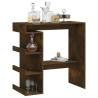 Bar Table with Storage Rack Smoked Oak - Chic & Space-Saving