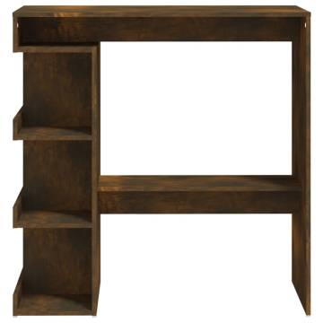 Bar Table with Storage Rack Smoked Oak - Chic & Space-Saving