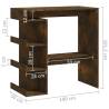 Bar Table with Storage Rack Smoked Oak - Chic & Space-Saving