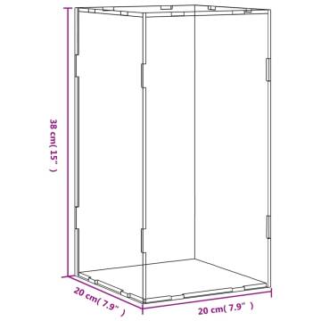 Transparent Acrylic Display Box 20x20x38 cm - HipoMarket