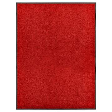 Washable Red Doormat 90x120 cm - Durable & Non-slip | HipoMarket