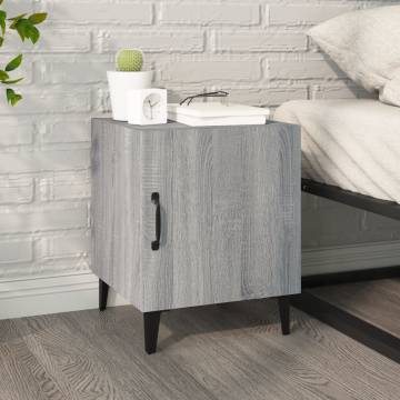 Buy Grey Sonoma Engineered Wood Bedside Cabinet - HipoMarket