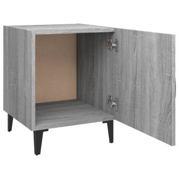 Buy Grey Sonoma Engineered Wood Bedside Cabinet - HipoMarket