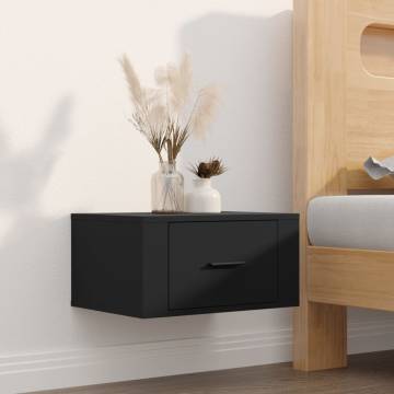 Wall-mounted Bedside Cabinets - Elegant 2 pcs in Black