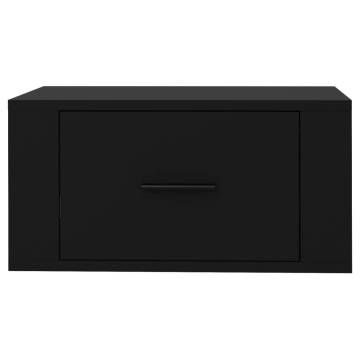 Wall-mounted Bedside Cabinets - Elegant 2 pcs in Black