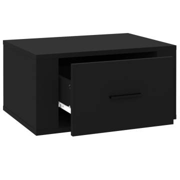 Wall-mounted Bedside Cabinets - Elegant 2 pcs in Black