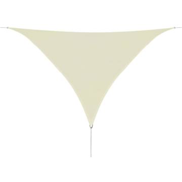 HDPE Triangular Sunshade Sail 3.6x3.6m - Cream | HipoMarket