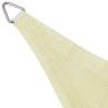 HDPE Triangular Sunshade Sail 3.6x3.6m - Cream | HipoMarket