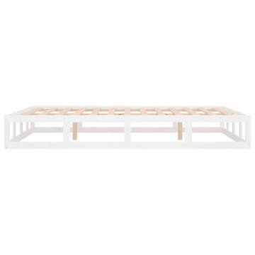 White King Size Bed Frame 150x200 cm - Solid Pine Wood