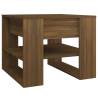 Brown Oak Coffee Table - 55.5x55 cm | Quality Engineered Wood