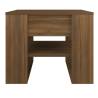 Brown Oak Coffee Table - 55.5x55 cm | Quality Engineered Wood