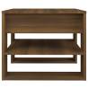 Brown Oak Coffee Table - 55.5x55 cm | Quality Engineered Wood