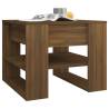 Brown Oak Coffee Table - 55.5x55 cm | Quality Engineered Wood