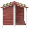 Dog Kennel Mocha 96x87x80.5 cm - Solid Pine Wood Shelter