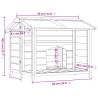 Dog Kennel Mocha 96x87x80.5 cm - Solid Pine Wood Shelter