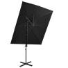 Cantilever Umbrella with Double Top Black 250x250 cm Colour black Quantity in Package 1 