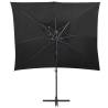 Cantilever Umbrella with Double Top Black - 250x250 cm