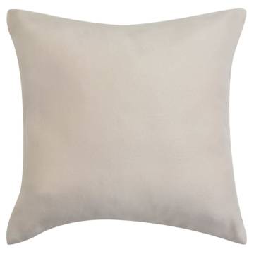 Cushion Covers Set - 4 pcs Beige Faux Suede 50x50 cm